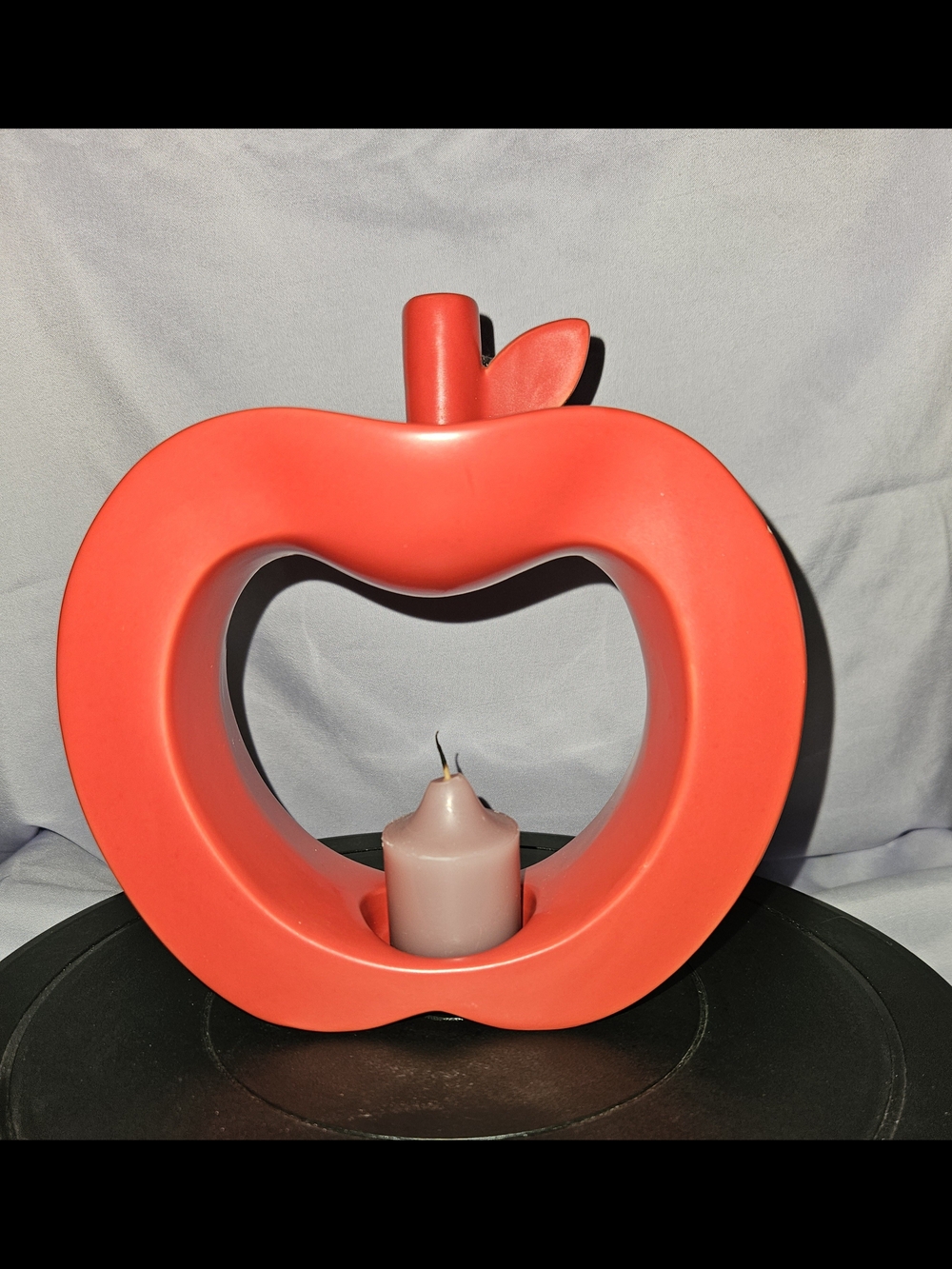 Partylite Red Apple-Shaped Decorative Candle Holder - Home Accents